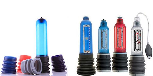 Tipos de bombas de baleiro para a ampliación do pene